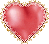 Gif animé coeur rose brillant